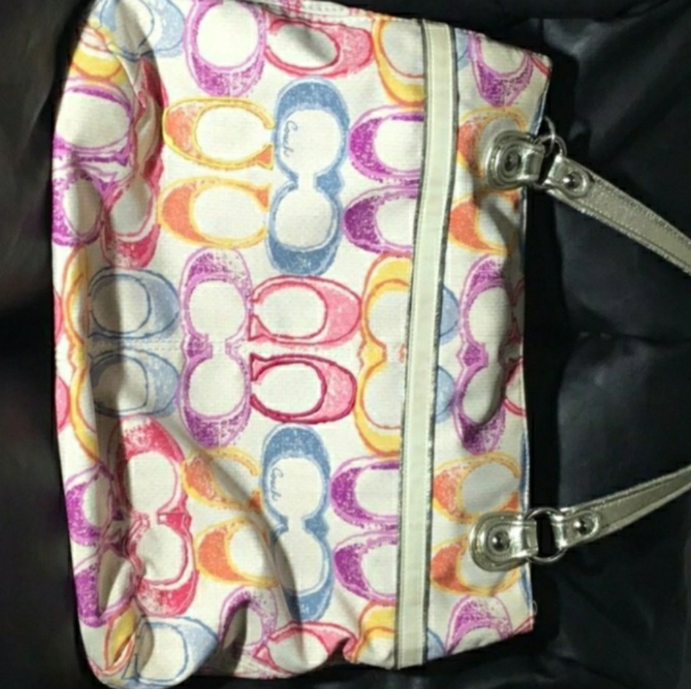 Coach *Poppy Dream* Scribble Glam Tote Htf